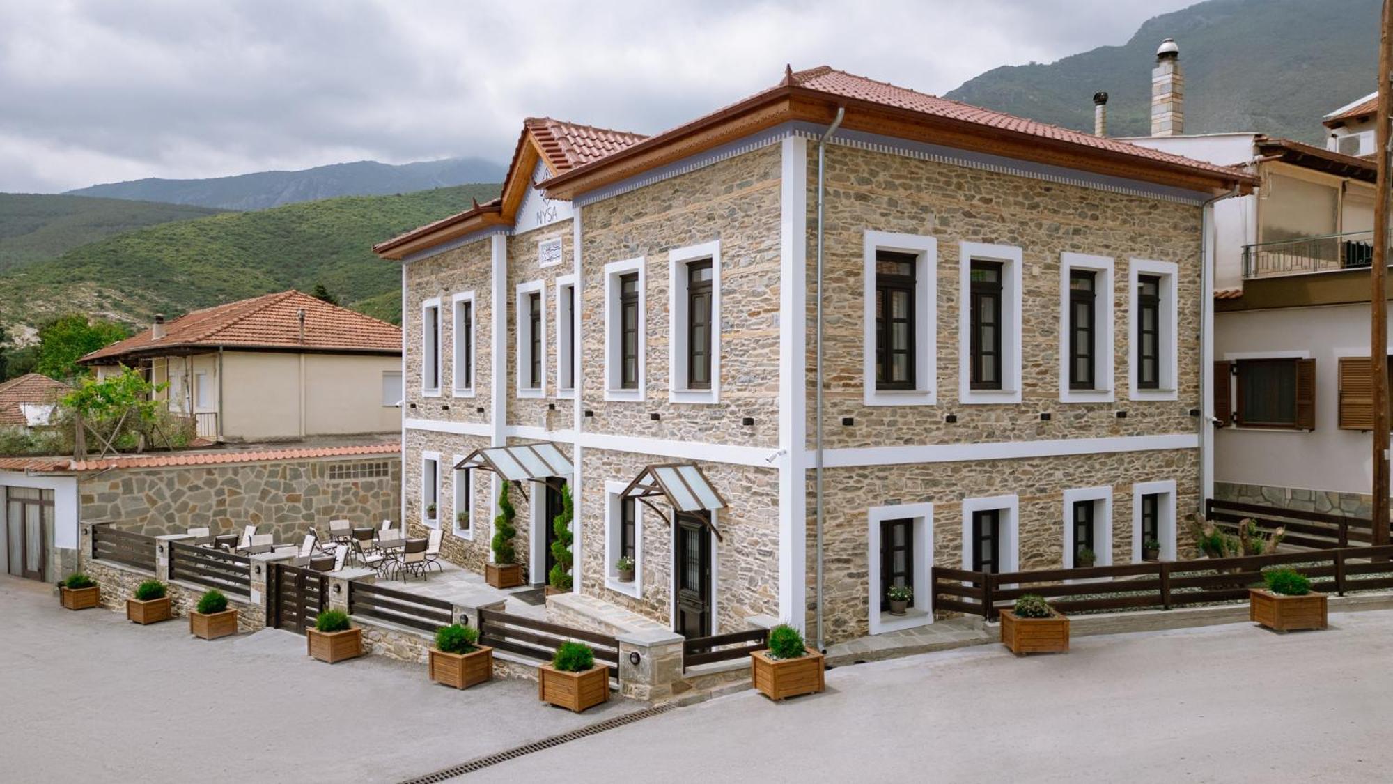 Νysa Hotel Mousthéni Buitenkant foto